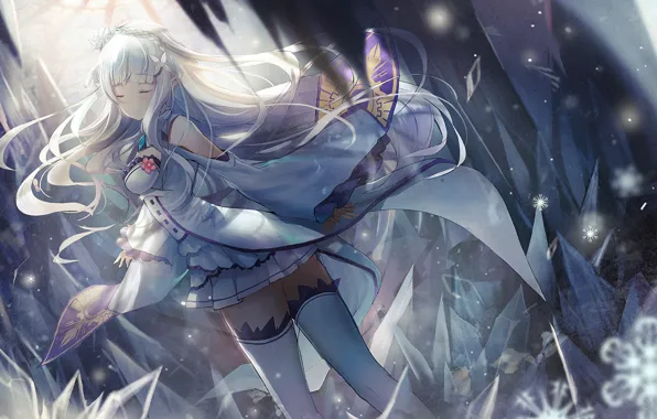 Девушка, anime, art, Emilia, Re: Zero kara Hajimeru Isekai Seikatsu