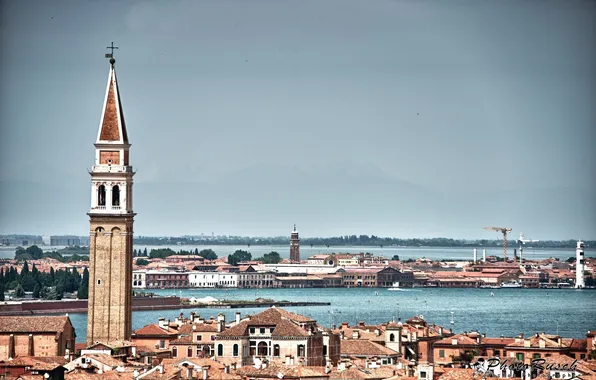 Картинка город, здания, дома, венеция, италия