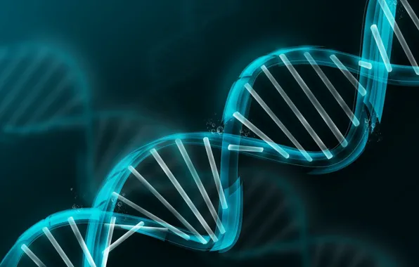 Картинка модель, ДНК, синие, молекула