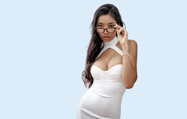 Girl, sexy, cleavage, hot girl, eyes, smile, beautiful, figure