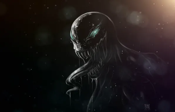 Язык, Зубы, Marvel, Веном, Venom, Симбиот, Creatures, Venom Fanart