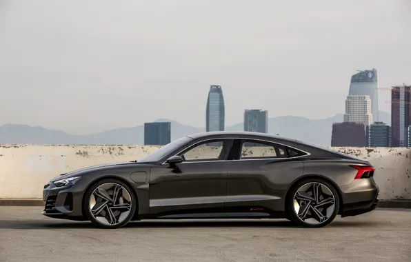 Audi, купе, силуэт, 2018, e-tron GT Concept, четырёхдверное