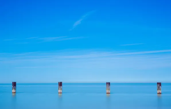 Море, пейзаж, опора