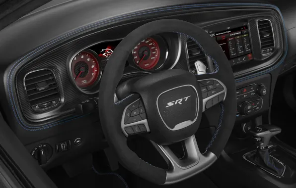 Dodge, салон, Charger, Hellcat, SRT, Widebody, 2019, Daytona 50th Anniversary