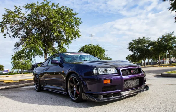 Картинка nissan, skyline, gtr, carbon, r34