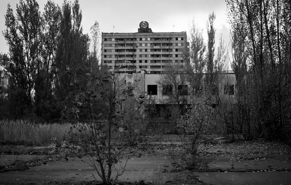 Город, призрак, припять, украина