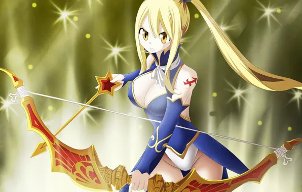 Girl, sexy, cleavage, long hair, boobs, anime, beautiful, pretty