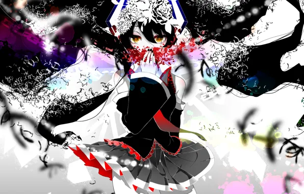 Картинка девушка, цветы, аниме, арт, форма, vocaloid, hatsune miku