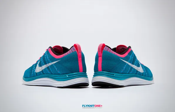 Вид сзади, Nike, плетеные, Lunar, Flyknit One+, найки, кроссы