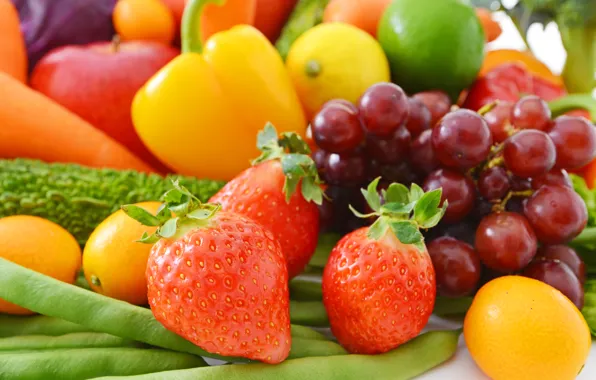 Ягоды, клубника, фрукты, овощи, fresh, fruits, berries