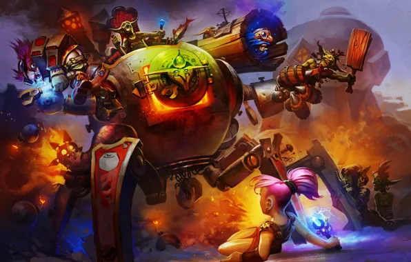Картинка гном, гоблин, bot, Hearthstone, Goblins vs Gnomes, Hearthstone: Heroes of Warcraft