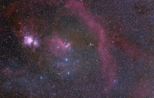 Космос, звезды, туманность Ориона