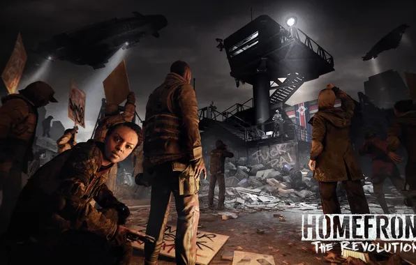 Картинка вышка, прожектор, Crytek, Homefront: The Revolution