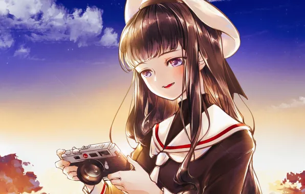 Фотоаппарат, девочка, Card Captor Sakura, Сакура - собирательница карт