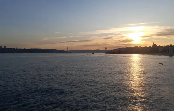 İstanbul, deniz, boğaz, Köprü, Kızkulesi