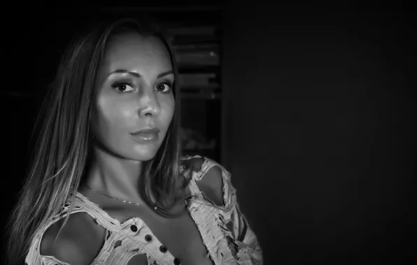 Love, beautiful, Moscow, black and white, look, blonde, cute, Victoria