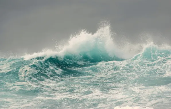Картинка море, волны, шторм, Франция, France, Brittany, Бретань