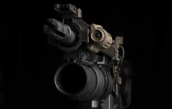 Дуло, автомат, гранатомёт, M203