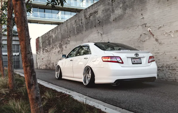 Картинка white, Toyota, тойота, камри, stance, Camry