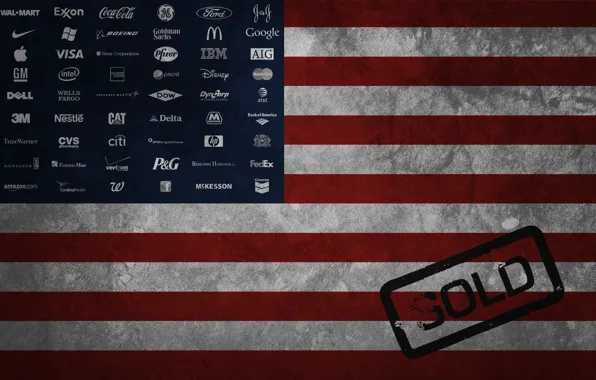 Флаг, америка, логотипы, бренды