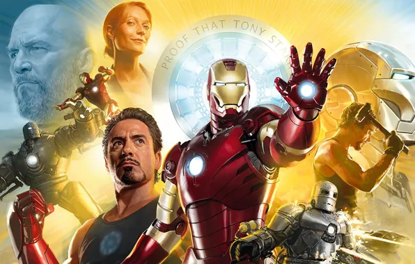 2008, Art, Iron Man, Тони Старк, Железный Человек, Tony Stark, Gwyneth Paltrow, Pepper Potts