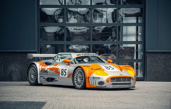 Желтый, серый, фон, Spyker