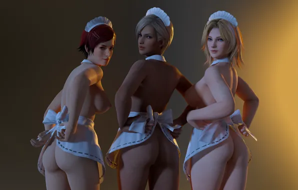 Girl, sexy, ass, nipples, boobs, anime, beautiful, short hair