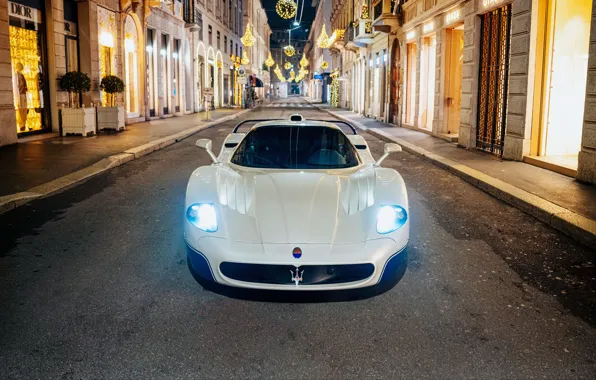 Картинка car, lights, Maserati, street, MC12, Maserati MC12