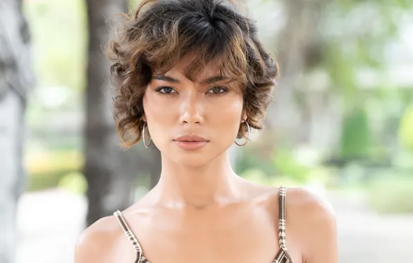 Hot girl, short hair, model, awesome, brunette, sexy woman, photoshoot, posing