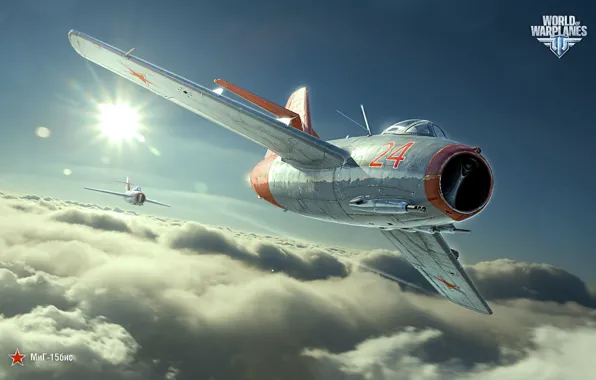 Картинка Истребитель, Wargaming Net, World of Warplanes, Мир Самолетов, WoWP, МиГ-15бис
