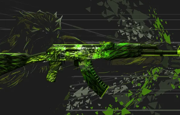 Осколки, монстр, ak-47, punch, раскрас, workshop, cs go, custom paint job