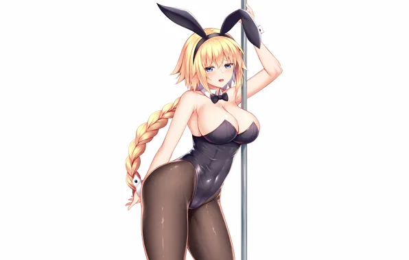 Girl, sexy, cleavage, long hair, boobs, anime, blue eyes, beautiful