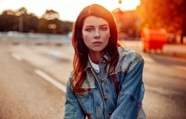 Картинка взгляд, девушка, рассвет, красивая