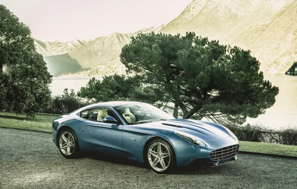 Картинка фото, Голубой, Ferrari, Автомобиль, Berlinetta, Touring, 2015, Lusso