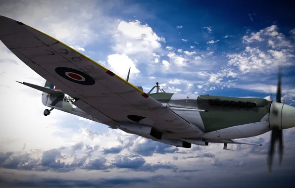 Полёт, самолёт, supermarine spitfire