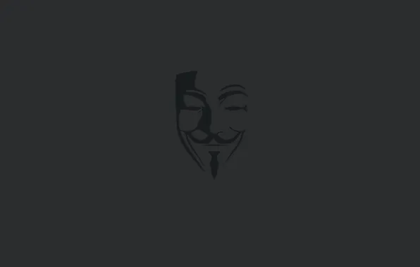 Картинка Минимализм, Маска, Hacker, Anonymous, Анонимус, Гай Фокс, Hacking
