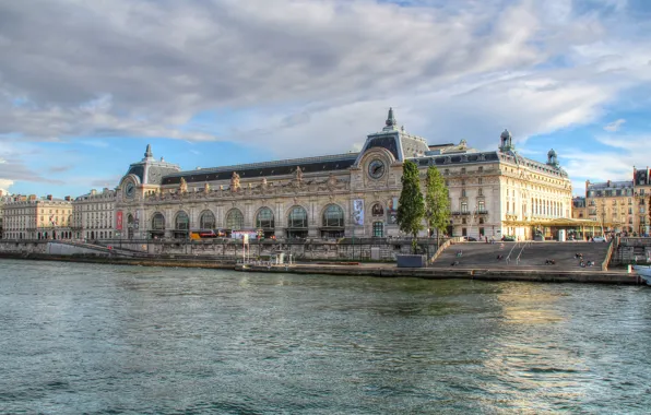Картинка река, Франция, Париж, Сена, музей д’Орсе