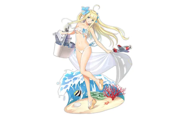 Girl, sexy, boobs, anime, beautiful, pretty, blonde, breasts