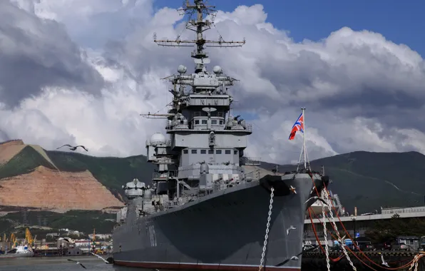 Музей, крейсер, Легкий, Новороссийск, Черное море, &quot;Михаил Кутузов&quot;, артиллерийский, проект 68-бис