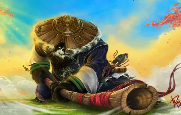 Картинка панда, World of Warcraft, Warcraft, wow, Mist of Pandaria