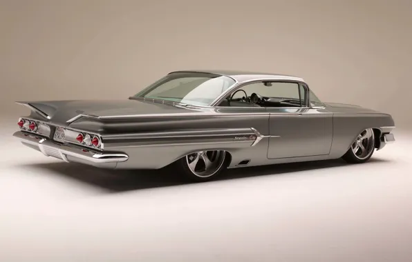 Chevrolet, 1960, Chevy, Grey, Impala, Lowrider, Rear