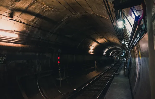 Туннель, Метро, Рельсы