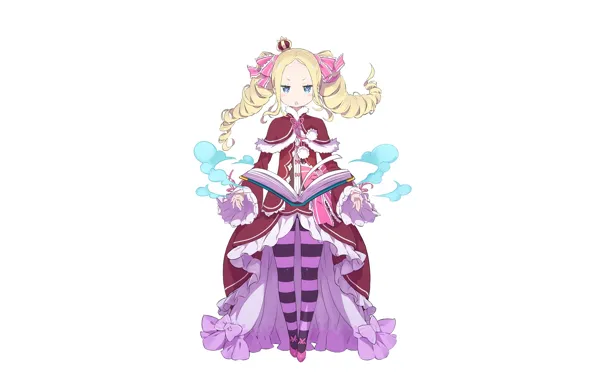 Фон, магия, девочка, книга, anime, art, Beatrice, Re: Zero kara Hajimeru Isekai Seikatsu