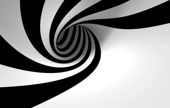 Картинка черно-белая, спираль