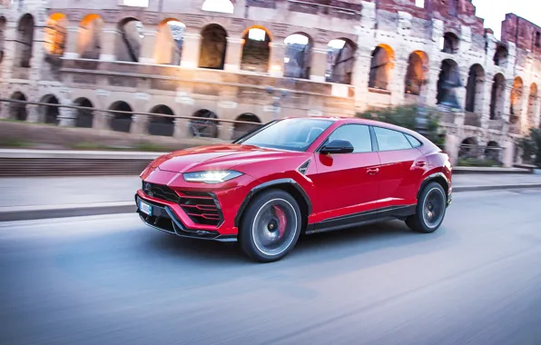 Скорость, Lamborghini, Колизей, 2018, Urus