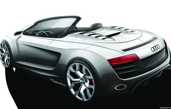 Car, машина, Audi, sketch, cabrio