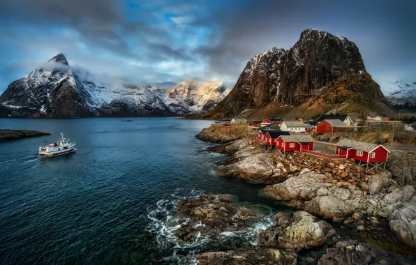 Norway, Nordland, Vestpollen, Icy Fjord