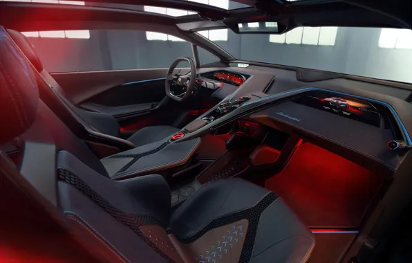 Lamborghini, car interior, Lamborghini Lanzador Concept, Lanzador