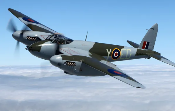 RAF, Вторая Мировая Война, Ночной истребитель, Mosquito, de Havilland Aircraft Company, de Havilland DH.98 Mosquito
