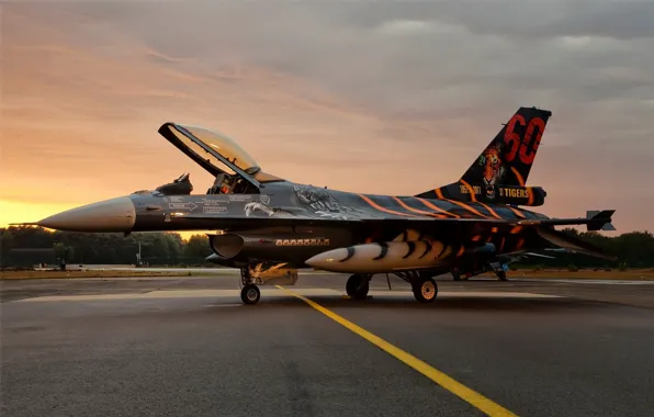 Картинка рисунок, истребитель, F-16, falcon
